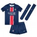 Paris Saint-Germain Bradley Barcola #29 Heimtrikotsatz Kinder 2024-25 Kurzarm (+ Kurze Hosen)